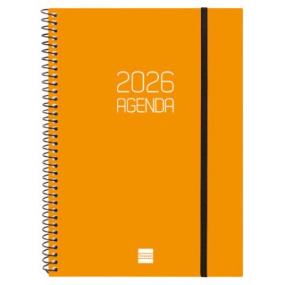 AGENDA 2026 BASIC OPAQUE E10 155X212MM SEMANA VISTA HORIZONTAL NARANJA FINOCAM 742762926 (Espera 4 dias)