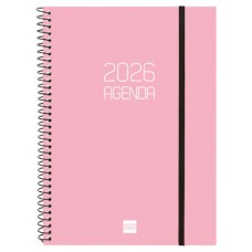 AGENDA 2026 BASIC OPAQUE E10 155X212MM SEMANA VISTA HORIZONTAL ROSA FINOCAM 742764526 (Espera 4 dias)