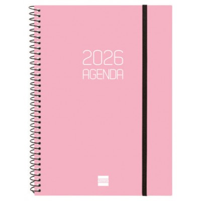 AGENDA 2026 BASIC OPAQUE E10 155X212MM SEMANA VISTA HORIZONTAL ROSA FINOCAM 742764526 (Espera 4 dias)