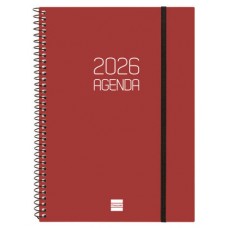 AGENDA 2026 BASIC OPAQUE E10 155X212MM SEMANA VISTA HORIZONTAL BURDEOS FINOCAM 742767426 (Espera 4 dias)
