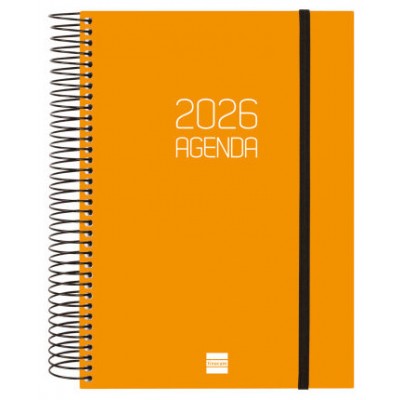 AGENDA 2026 BASIC OPAQUE E10 155X212MM DIA PAGINA NARANJA FINOCAM 742912926 (Espera 4 dias)