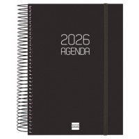 AGENDA 2026 BASIC OPAQUE E10 155X212MM DIA PAGINA NEGRO FINOCAM 742916026 (Espera 4 dias)