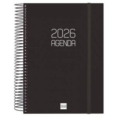 AGENDA 2026 BASIC OPAQUE E10 155X212MM DIA PAGINA NEGRO FINOCAM 742916026 (Espera 4 dias)