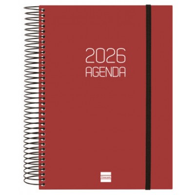 AGENDA 2026 BASIC OPAQUE E10 155X212MM DIA PAGINA BURDEOS FINOCAM 742917426 (Espera 4 dias)