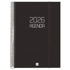 AGENDA 2026 BASIC OPAQUE E40 210X297MM DIA PAGINA NEGRO FINOCAM 742926026 (Espera 4 dias)