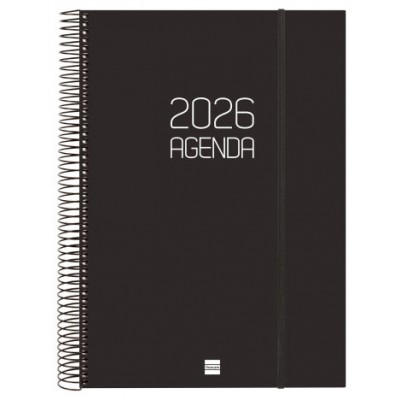 AGENDA 2026 BASIC OPAQUE E40 210X297MM DIA PAGINA NEGRO FINOCAM 742926026 (Espera 4 dias)