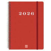 AGENDA 2026 BASIC MY E10 155X212MM SEMANA VISTA HORIZONTAL ROJO FINOCAM 743503026 (Espera 4 dias)