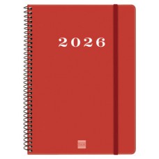 AGENDA 2026 BASIC MY E10 155X212MM SEMANA VISTA HORIZONTAL ROJO FINOCAM 743503026 (Espera 4 dias)