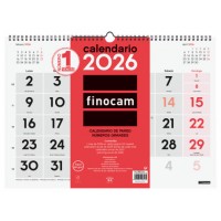 CALENDARIO 2026 NEUTRO PARED NUMEROS GRANDES L 430X310MM FINOCAM 780010026 (Espera 4 dias)