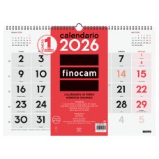 CALENDARIO 2026 NEUTRO PARED NUMEROS GRANDES L 430X310MM FINOCAM 780010026 (Espera 4 dias)
