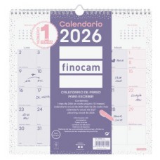 CALENDARIO 2026 PARED TRENDY CHIC ESCRIBIR 300X300MM MORADO FINOCAM 787002726 (Espera 4 dias)