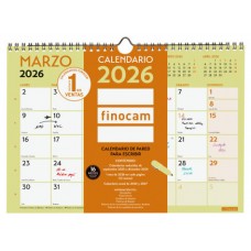 CALENDARIO 2026 NEUTRO PARED ESCRIBIR GRAFIK A4 210X297MM FINOCAM 787220126 (Espera 4 dias)