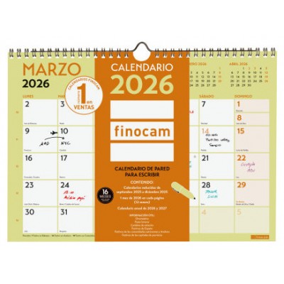 CALENDARIO 2026 NEUTRO PARED ESCRIBIR GRAFIK A4 210X297MM FINOCAM 787220126 (Espera 4 dias)