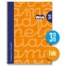 CUADERNO FOLIO FORRADO RAYADO 3 MM NARANJA LAMELA 7FTE003N (MIN5) (Espera 4 dias)