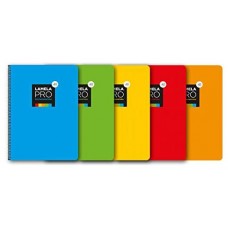 CUADERNO FOLIO EXTRA DURA 100 HOJAS. 4 MM., SURTIDOS LAMELA (Espera 4 dias)