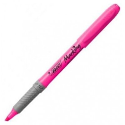 MARCADOR FLUORESCENTE HIGHLIGHTER GRIP TRAZO 1,5-3,3MM. ROSA BIC 811934 (MIN12) (Espera 4 dias)