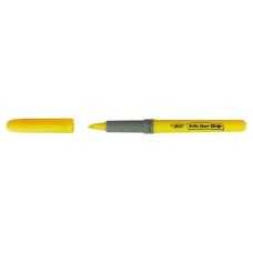 MARCADOR FLUORESCENTE HIGHLIGHTER GRIP TRAZO 1,5-3,3MM. AMARILLO BIC 811935 (MIN12) (Espera 4 dias)