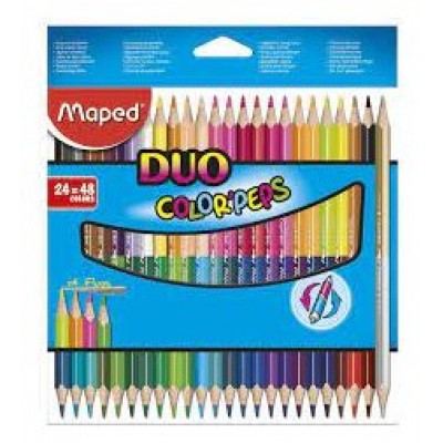 ESTUCHE 24 LÁPICES DE COLORES COLOR"PEPS DUO. BICOLOR MAPED 829602FC (Espera 4 dias)