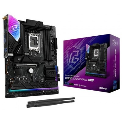 PLACA ASROCK B860M LIGHTNING WIFI,INTEL,1851,B860,4DDR5,256GB,1HDMI+1DP+1TB,4SATA3+3M.2,2.5GBLAN,WIFI6E+BT5.3,8USB3.2+1USB TYPE-C,MATX (Espera 4 dias)