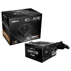 FUENTE ALIMENTACION ASROCK CL-550B,PSU,550W,80 PLUS BRONZE,120MM,ACTIVE PFC,PCI-E (6+2 pin)x4,SATA (5 pin)x4 (Espera 4 dias)