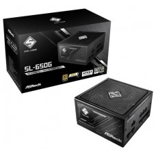 FUENTE ALIMENTACION ASROCK SL-650G,PSU,650W,80 PLUS GOLD,135MM,MODULAR,PCI-E 5.1 (12+4pin)x1,PCI-E (6+2 pin)x3,SATA (5 pin)x9 (Espera 4 dias)