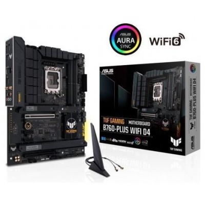 PLACA ASUS TUF GAMING B760-PLUS WIFI D4,INTEL,1700,B760,4DDR4,WIFI,ATX (Espera 4 dias)