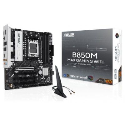 ASUS B850M MAX GAMING WIFI AMD B850 Zócalo AM5 micro ATX (Espera 4 dias)