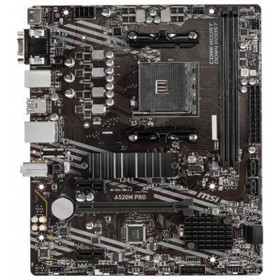 MSI A520M PRO placa base AMD A520 Zócalo AM4 micro ATX (Espera 4 dias)