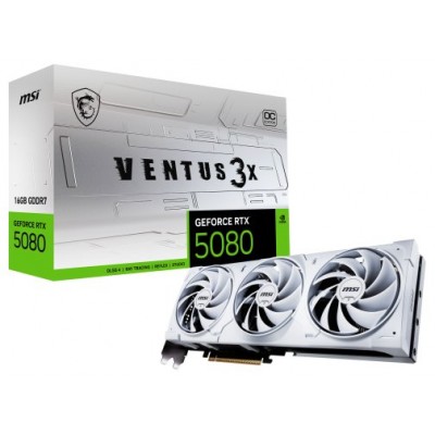 MSI VENTUS GEFORCE RTX 5080 16G 3X OC WHITE tarjeta gráfica NVIDIA 16 GB GDDR7 (Espera 4 dias)