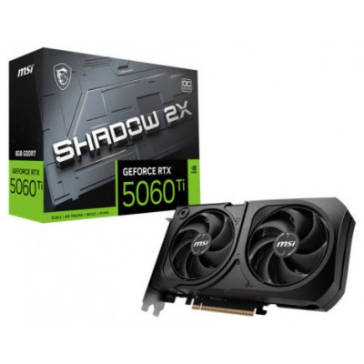 VGA MSI RTX 5060 TI 8G SHADOW 2X OC PLUS (BULK),NV,RTX5060TI,8GB (Espera 4 dias)