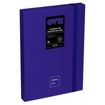 CAJA DE PROYECTOS 3CM EN POLYFOAM UNEQUAL MINIMAL AZUL GRAFOPLAS 91271030 (Espera 4 dias)