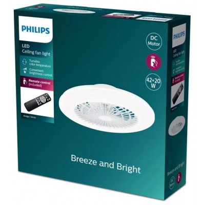 PHILIPS Ventilador techo Amigo LED 20+42W Blanco