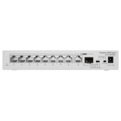 SWITCH HUAWEI S110-8P2ST ( 8 10/100/1000 BASE-T PORTS + 1GE SFP POE+ 124W) (Espera 4 dias)