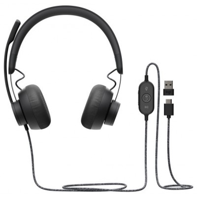 HEADSET LOGITECH ZONE WIRED TEAMS USB-A USB-C GRAPHITE