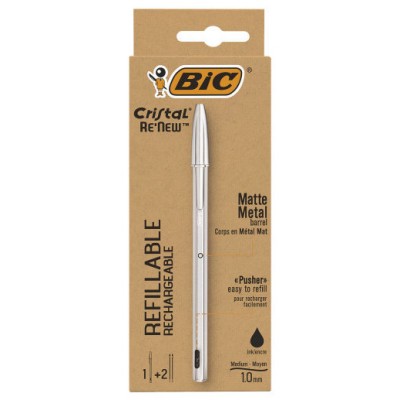 BOLÍGRAFO RENEW CUERPO METAL TINTA NEGRA BIC 997201 (Espera 4 dias)