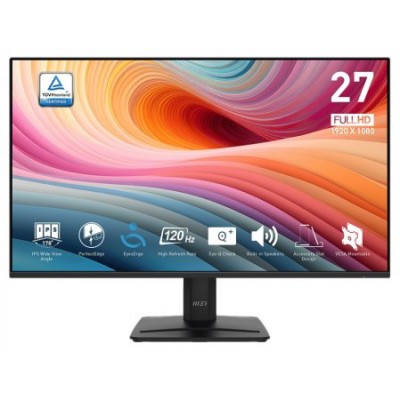 MSI MONITOR PRO MP275 E2. 27" FHD 1920X1080 IPS PLANO. 120HZ.ADAPTIVE-SYNC. NEGRO (Espera 4 dias)