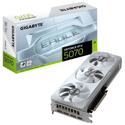 GIGABYTE GeForce RTX 5070 EAGLE OC ICE SFF 12G Tarjeta Gráfica - 12GB GDDR7, 192 bits, PCI-E 5.0, XXXX MHz Core Clock, 3 x DP 2.1a, 1 x HDMI 2.1b, NVIDIA DLSS 4, GV-N5070EAGLEOC ICE-12GD (Espera 4 dias)