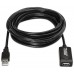 AISENS - CABLE USB 2.0 PROLONGADOR CON AMPLIFICADOR, TIPO A/M-A/H, NEGRO, 5.0M