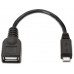 AISENS - CABLE USB 2.0 OTG, TIPO MICRO B/M-A/H, NEGRO, 15CM