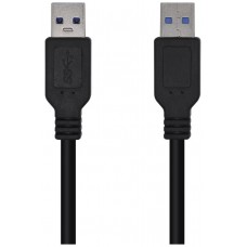 AISENS - CABLE USB 3.0, TIPO A/M-A/M, NEGRO, 1.0M