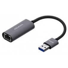 AISENS - CONVERSOR USB 3.0 A ETHERNET GIGABIT 10/100/1000 MBPS, GRIS, 15CM