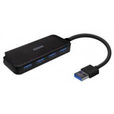 HUB USB 3.0 TIPO AM-4XTIPO AH NEGRO 15CM AISENS