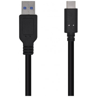 CABLE USB 3.1 GEN2 10GBPS 3A TIPO USB-CM-AM NEGRO 0.5M