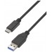 CABLE USB 3.1 GEN2 10GBPS 3A TIPO USB-CM-AM NEGRO 0.5M