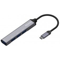 HUB USB 3.1 USB-C USB-CM-4xTIPO AH GRIS 10CM AISENS