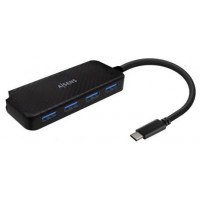 HUB USB 3.1 USB-C USB-CM-4xTIPO AH NEGRO 15CM AISENS