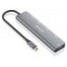 AISENS - HUB USB 3.2 GEN1 5G USB-C, USB-C/M-1xUSB-C PD100W/H-1xUSB-C/H-3xUSB-A/H, GRIS, 15CM