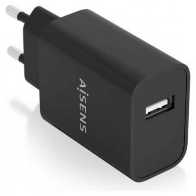 AISENS - CARGADOR USB 10W ALTA EFICIENCIA, 5V/2A, NEGRO
