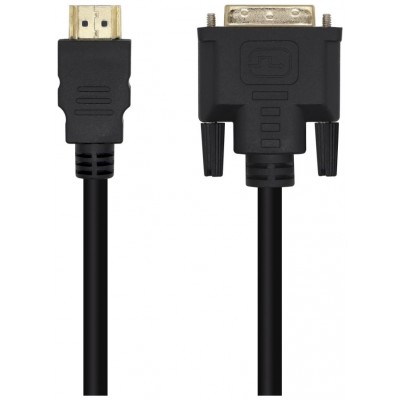 CABLE DVI A HDMI DVI18+1 M-HDMI AM NEGRO 3.0M AISENS