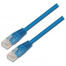 AISENS - CABLE DE RED LATIGUILLO RJ45 CAT.5E UTP AWG24, AZUL, 0.5M